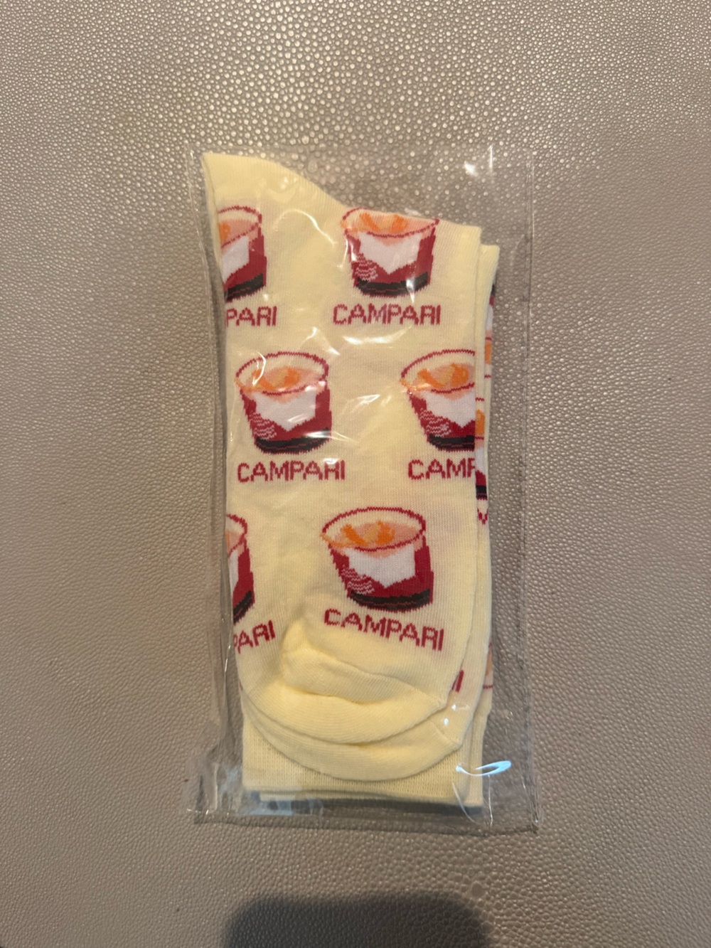 NEW Campari Negroni Cocktail Socks One Size Cotton Blend Novelty Barware Gift